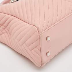 Carolina Herrera Pink Quilted Leather Duchess Tote 