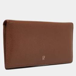 Carolina Herrera Brown Leather Bifold Continental Wallet
