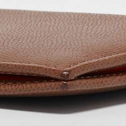 Carolina Herrera Brown Leather Bifold Continental Wallet