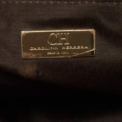 Carolina Herrera Gold Quilted Embossed Leather Chain Tote