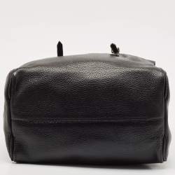 Carolina Herrera Black Leather Flap Satchel