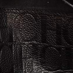 Carolina Herrera Black Leather Flap Satchel