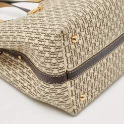 Carolina Herrera Tricolor Monogram Coated Canvas and Leather Small Matryoshka Locked Tote