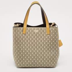 Carolina Herrera Tricolor Monogram Coated Canvas and Leather Small Matryoshka Locked Tote