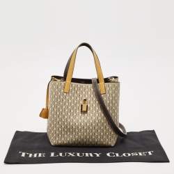 Carolina Herrera Tricolor Monogram Coated Canvas and Leather Small Matryoshka Locked Tote