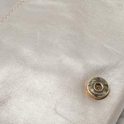 Carolina Herrera Grey Quilted Leather Bimba Tassel Shoulder Bag