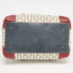 Pre Owned Carolina Herrera Multicolor Monogram Canvas and Leather Andy Boston Bag