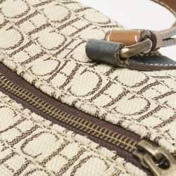 Pre Owned Carolina Herrera Multicolor Monogram Canvas and Leather Andy Boston Bag