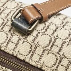 Pre Owned Carolina Herrera Multicolor Monogram Canvas and Leather Andy Boston Bag