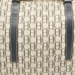 Pre Owned Carolina Herrera Multicolor Monogram Canvas and Leather Andy Boston Bag