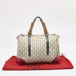 Pre Owned Carolina Herrera Multicolor Monogram Canvas and Leather Andy Boston Bag