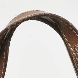 Pre Owned Carolina Herrera Multicolor Monogram Canvas and Leather Andy Boston Bag