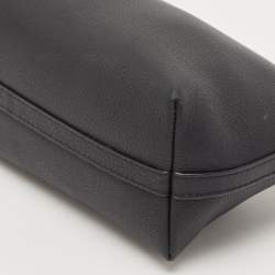 Carolina Herrera Black Leather Pochette Bag