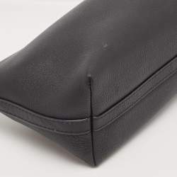 Carolina Herrera Black Leather Pochette Bag