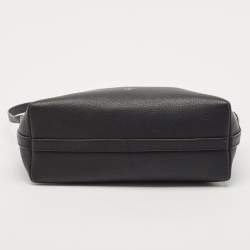 Carolina Herrera Black Leather Pochette Bag