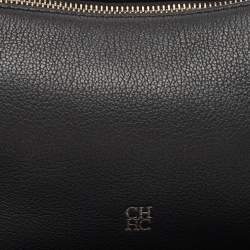 Carolina Herrera Black Leather Pochette Bag