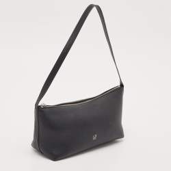 Carolina Herrera Black Leather Pochette Bag