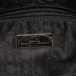 Carolina Herrera Black Leather New Baltazar Flap Shoulder Bag