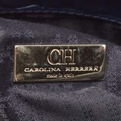 Carolina Herrera Navy Blue Leather New Baltazar Flap Shoulder Bag