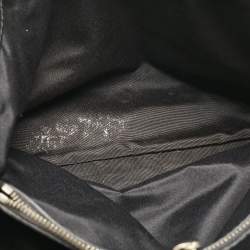 Carolina Herrera Black Logo Embossed Quilted Leather Studded Chain Tote