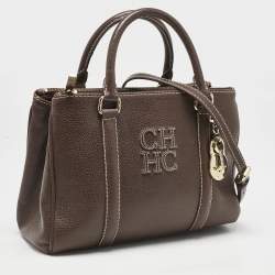 Carolina Herrera Brown Leather Matteo Tote