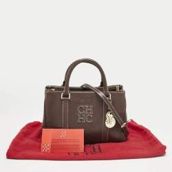 Carolina Herrera Brown Leather Matteo Tote