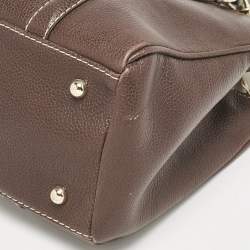 Carolina Herrera Brown Leather Matteo Tote