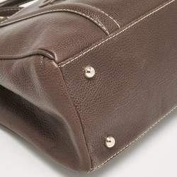 Carolina Herrera Brown Leather Matteo Tote