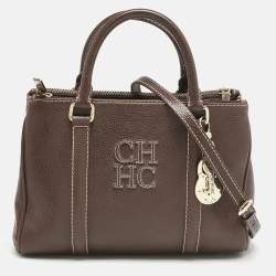 Carolina Herrera Brown Leather Matteo Tote