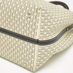 Carolina Herrera Beige/Brown Monogram Coated Canvas and Leather Matryoshka Padlock Bag