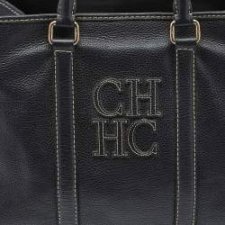 Pre Owned حقيبة يد كارولينا هيريرا كبيرة جلد أرجواني