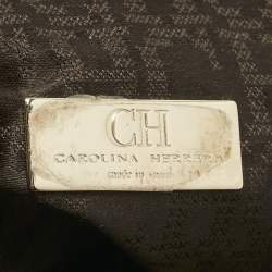 Pre Owned Carolina Herrera Brown Leather Flap Chain Shoulder Bag