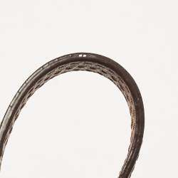 Pre Owned Carolina Herrera Brown Leather Flap Chain Shoulder Bag