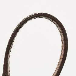 Pre Owned Carolina Herrera Brown Leather Flap Chain Shoulder Bag