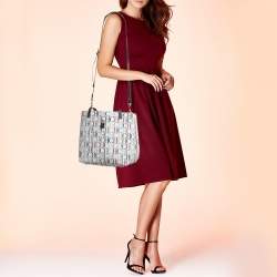 Pre Owned Carolina Herrera Multicolor Monogram Coated Canvas Medium Matryoshka Locked Tote