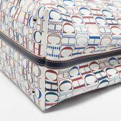 Pre Owned Carolina Herrera Multicolor Monogram Coated Canvas Medium Matryoshka Locked Tote