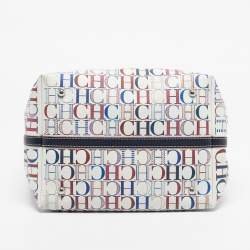 Pre Owned Carolina Herrera Multicolor Monogram Coated Canvas Medium Matryoshka Locked Tote