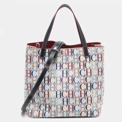 Pre Owned Carolina Herrera Multicolor Monogram Coated Canvas Medium Matryoshka Locked Tote