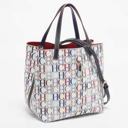 Pre Owned Carolina Herrera Multicolor Monogram Coated Canvas Medium Matryoshka Locked Tote