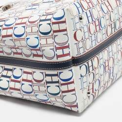 Pre Owned Carolina Herrera Multicolor Monogram Coated Canvas Medium Matryoshka Locked Tote