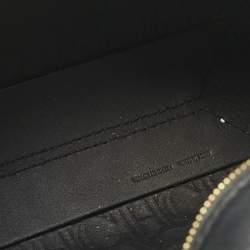 Pre Owned Carolina Herrera Black Monogram Embossed Leather Camera Crossbody Bag