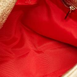 مملوكة مسبقًا حقيبة كتف كارولينا هيريرا جلد أزرق بحري مخرم معدن بغطاء