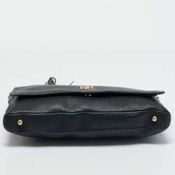 مملوكة مسبقًا Carolina Herrera Black Leather Tassel Flap Shoulder Bag