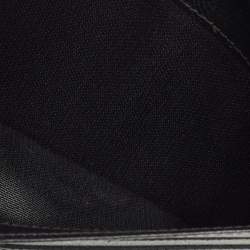 Pre Owned Carolina Herrera Black Monogram Embossed Leather Bifold Long Wallet