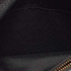 Pre Owned Carolina Herrera Black Monogram Embossed Leather Bifold Long Wallet