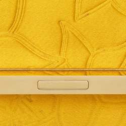 Pre Owned Carolina Herrera Mustard Satin Insignia Metropolitan Clutch