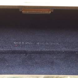 Pre Owned Carolina Herrera Mustard Satin Insignia Metropolitan Clutch