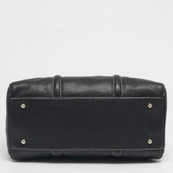 Pre Owned Carolina Herrera Black Leather Matteo Satchel