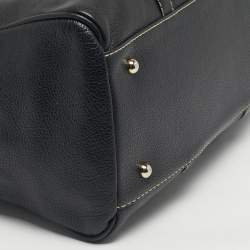 Pre Owned Carolina Herrera Black Leather Matteo Satchel