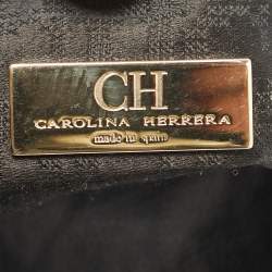 Pre Owned Carolina Herrera Black Leather Matteo Satchel